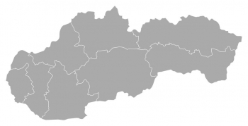  Magnetická mapa Slovenska, ilustrovaná, šedá