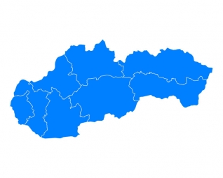  Magnetická mapa Slovenska, ilustrovaná, modrá