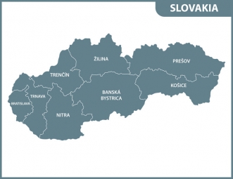  Magnetická mapa Slovenska, ilustrovaná, zeleno-šedá