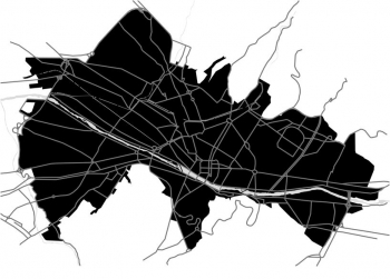  Magnetická mapa Florencie, ilustrovaná, čierna