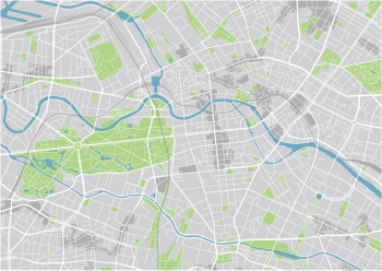  Magnetická mapa Berlína, detailná, farebná