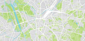  Magnetická mapa Lipska, detailná, farebná