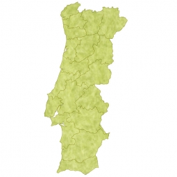  Magnetická mapa Portugalska, ilustrovaná, zelená