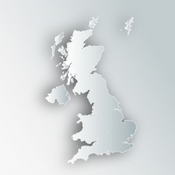  Magnetická mapa Anglicka, ilustrovaná, biela