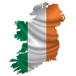  Magnetická mapa Írska, ilustrovaná, bez popiskov