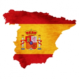  Magnetická mapa Španielska, ilustrovaná, farebná