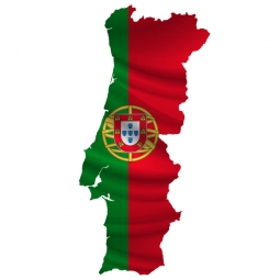 Magnetická mapa Portugalska, ilustrovaná, farebná