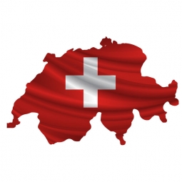  Magnetická mapa Švajčiarska, ilustrovaná, farebná