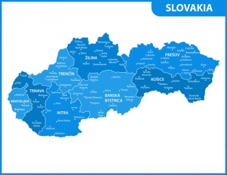  Magnetická mapa Slovenska, ilustrovaná, modrá