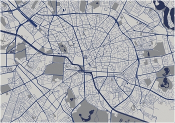  Magnetická mapa, ilustrovaná, šedo-modrá