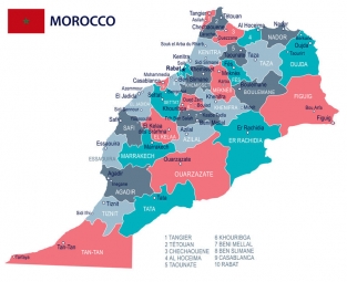  Magnetická mapa, ilustrovaná, farebná