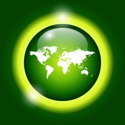  Magnetická mapa sveta, ilustrovaná, zeleno-žltá