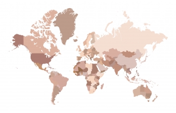  Magnetická mapa sveta, ilustrovaná, farebná