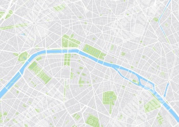  Magnetická mapa Paríža, ilustrovaná, bez popiskov