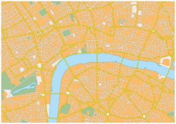  Magnetická mapa Londýna, ilustrovaná, farebná