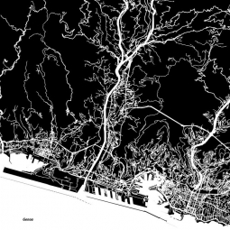  Magnetická mapa Janova, ilustrovaná, čierno-biela
