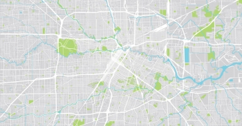  Magnetická mapa Houstone, ilustrovaná, farebná