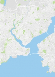  Magnetická mapa Istanbulu, ilustrovaná, farebná