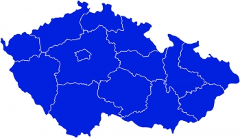  Magnetická mapa Česka, ilustrovaná, modrá