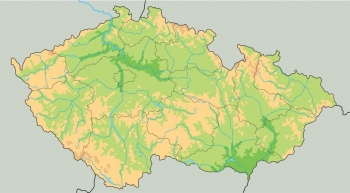  Magnetická mapa Česka, geografická, farebná