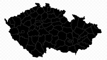  Magnetická mapa Česka, ilustrovaná, čierna