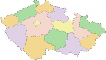  Magnetická mapa Česka, ilustrovaná, farebná